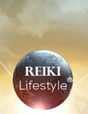A logo featuring the words "REIKI Lifestyle" over a view of planet Earth from space.