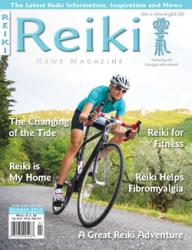 Reiki News Magazine Summer 2016 featuring a person cycling on a paved road through a green landscape.