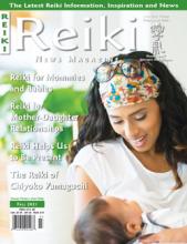 Reiki News Fall 2021 featuring a woman holding a baby.