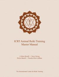Beige “ICRT Animal Reiki Training Master Manual” cover with a brown original ICRT logo and authors listed below the title.